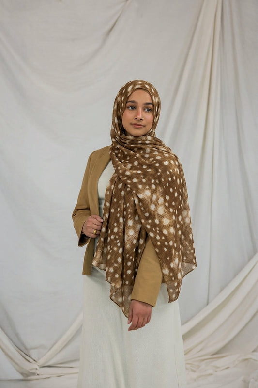 Deer Print Hijab