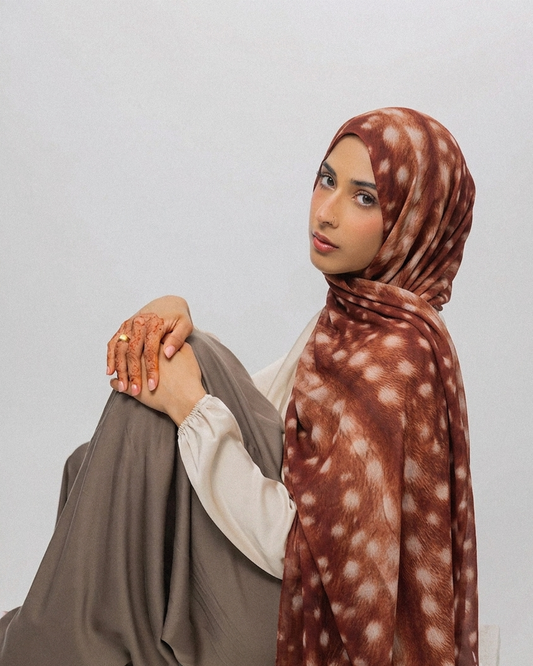 Deer Print Hijab
