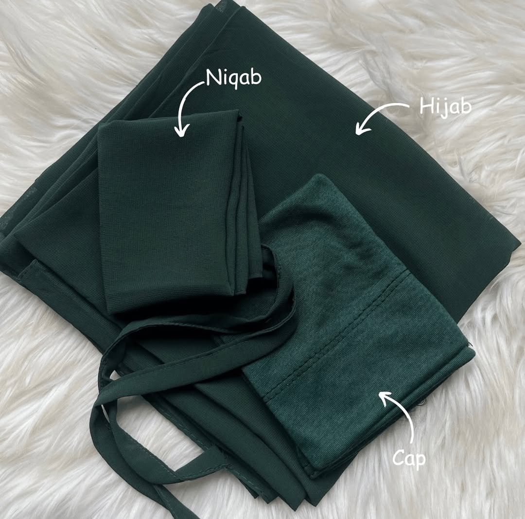 Hijab Niqab & Cap Set