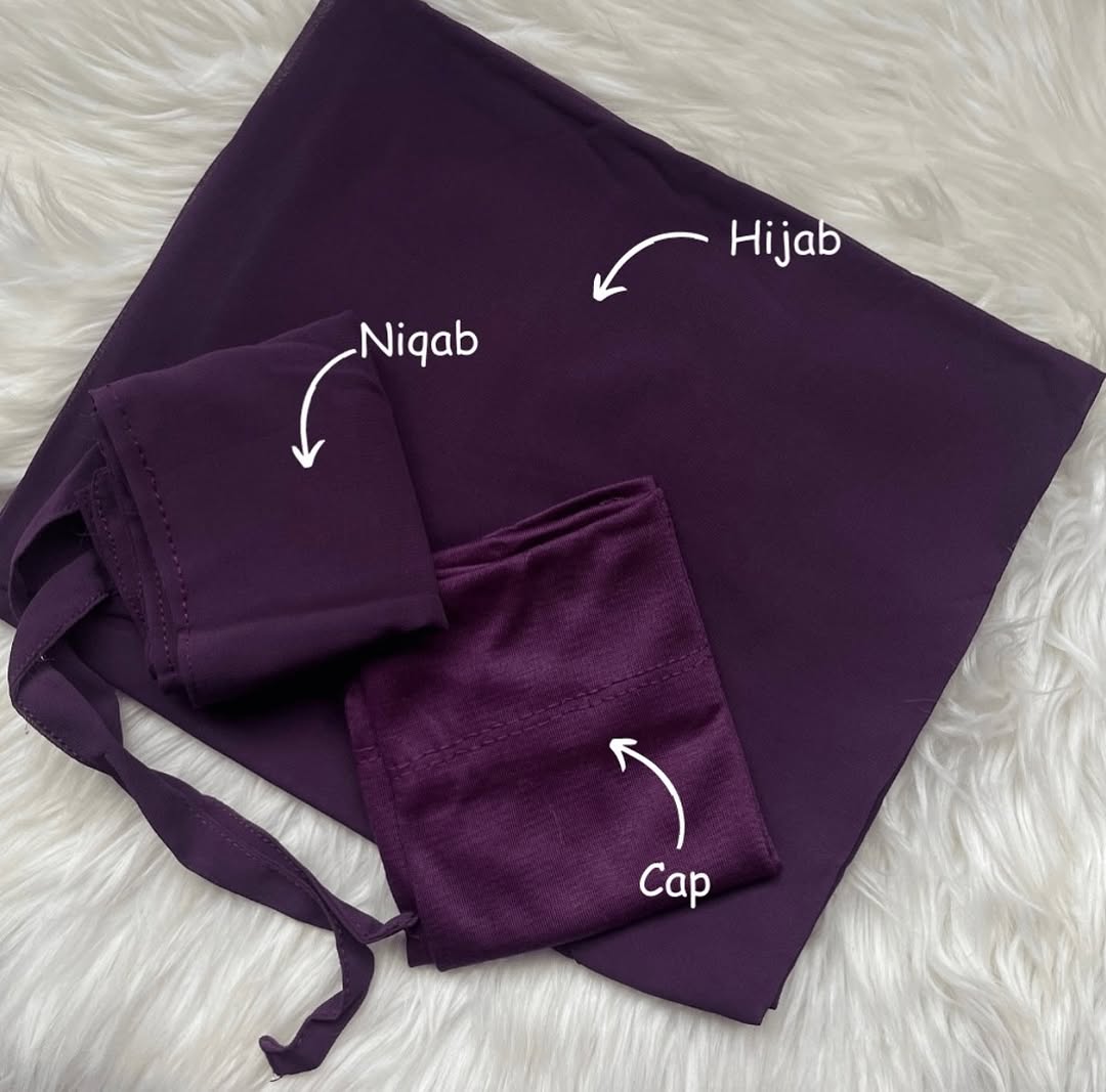 Hijab Niqab & Cap Set