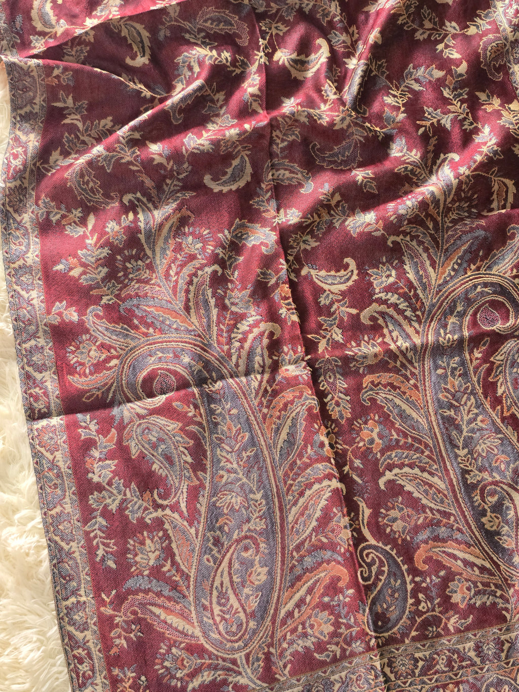 Maroon Pashmina
