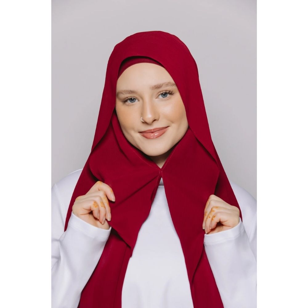 Instant Hijab - Maroon