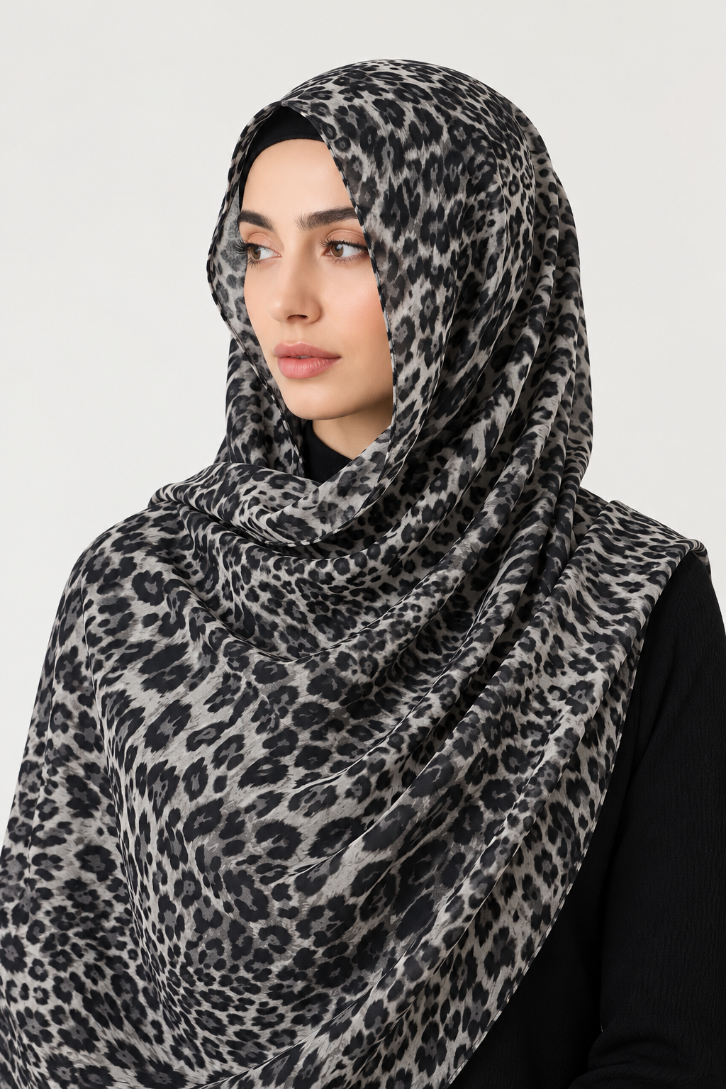Snow Leopard Print Hijab