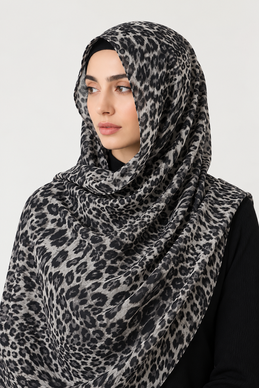 Snow Leopard Print Hijab